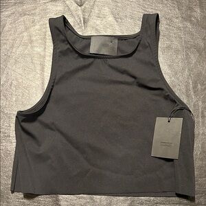 Elegant Black Women's Crop Scuba Top NWT